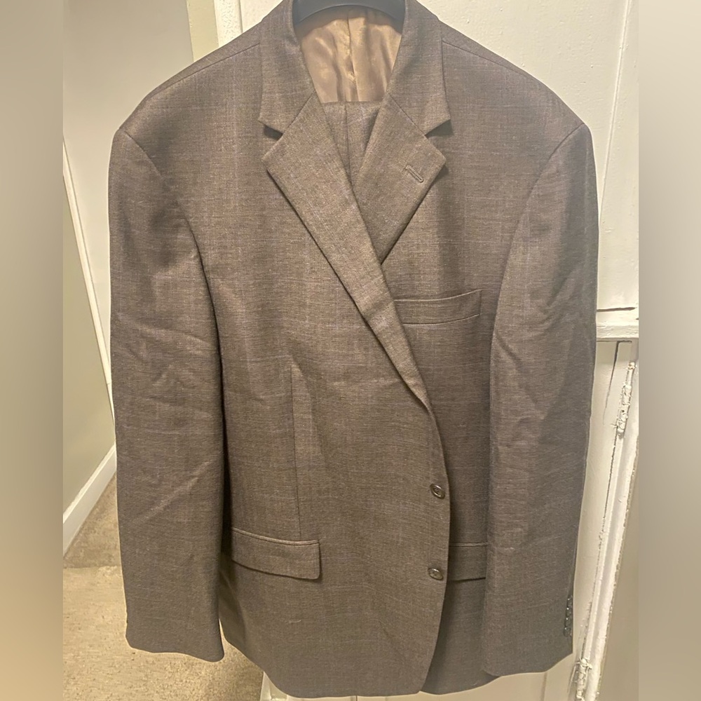 HSM Brown/Blue Windowpane Custom Suit